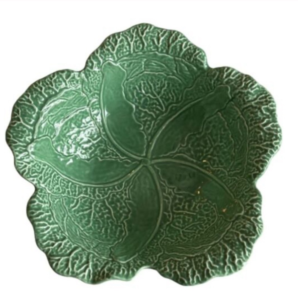 3 - Target John Derian Large Green Ceramic Cabbage Leaf Serving Bowl